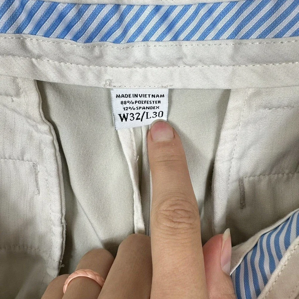 FootJoy 32Wx30L Polyester/Spandex Blend Men’s Golf Chino Pants White - Picture 3 of 9